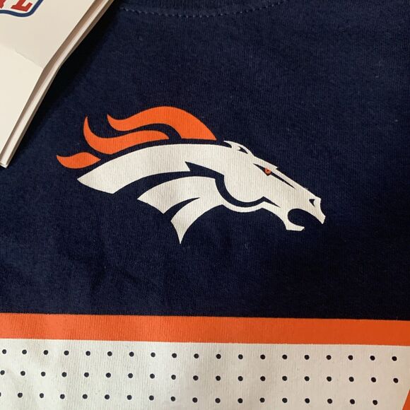 NFL Team Apparel Nike Men's S T-shirt Navy Blue Denver Broncos Russell‎ Wilson - Picture 3 of 9